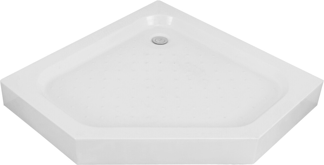 Душевой уголок пятиугольный с низким поддоном 90х90 см хром Diwo "Ростов" - изображение 5