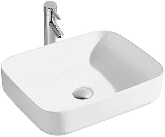 Раковина накладная фарфоровая прямоугольная 39х50 см белая Aquatek &quot;Вега&quot; AQ5515-00