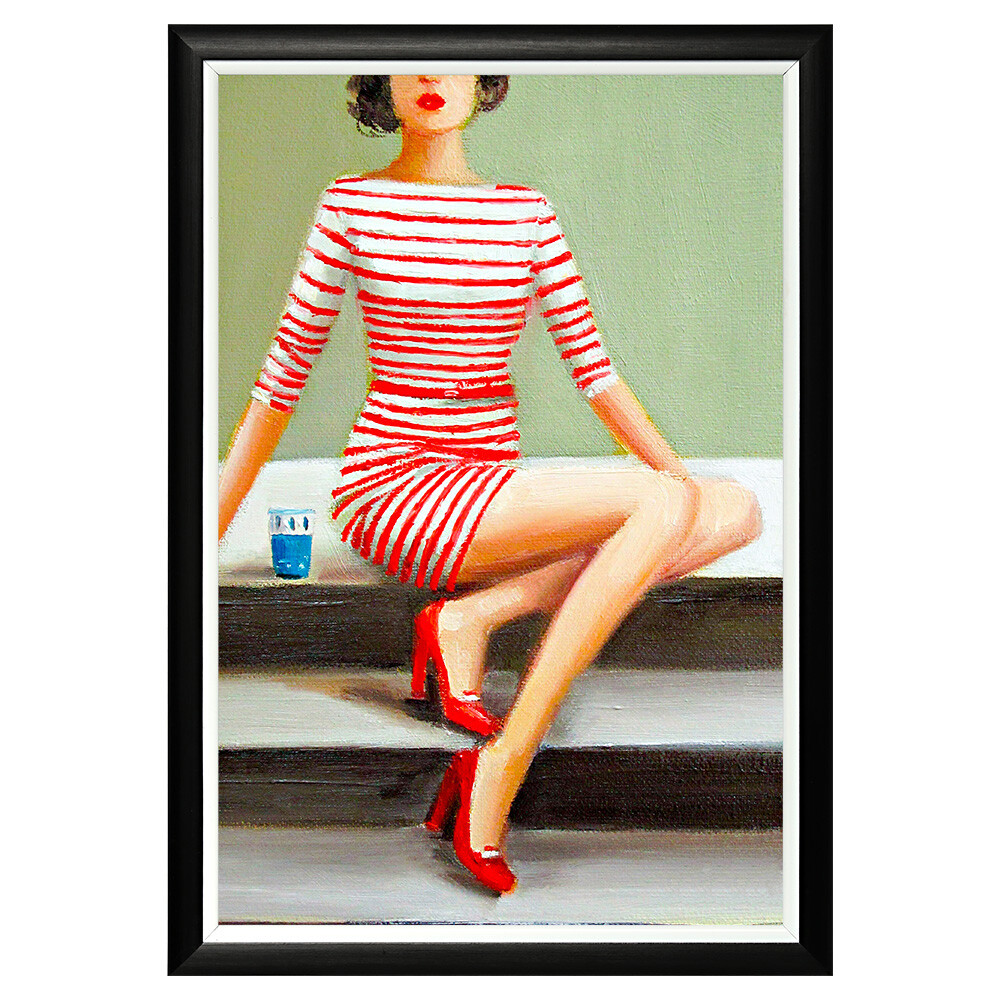 Постер на стену разноцветный 46х66 см &quot;Платье из джерси&quot;
