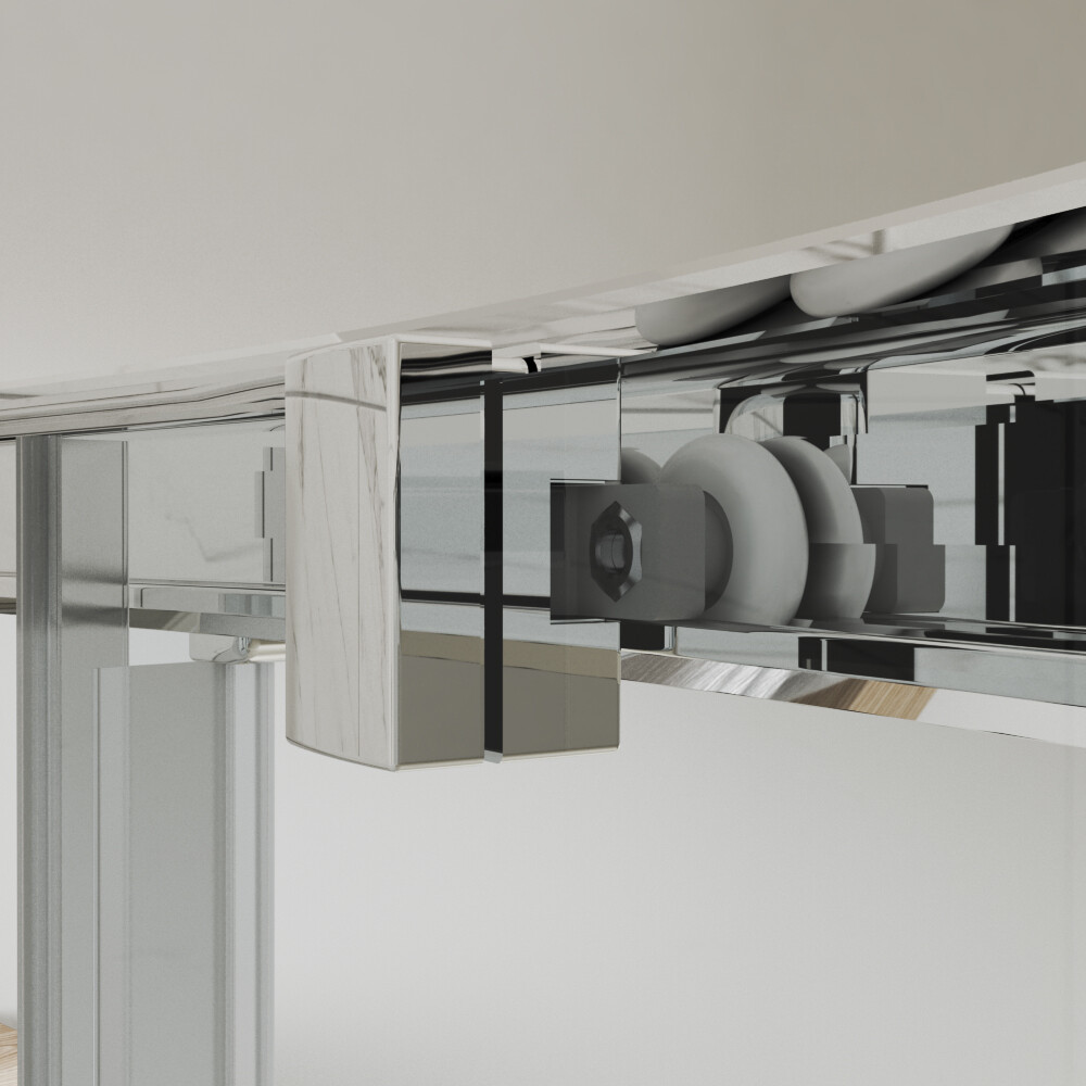 Душевой уголок 160х80 см хром глянец, стекло матовое Stworki "Эстерсунд" - изображение 4