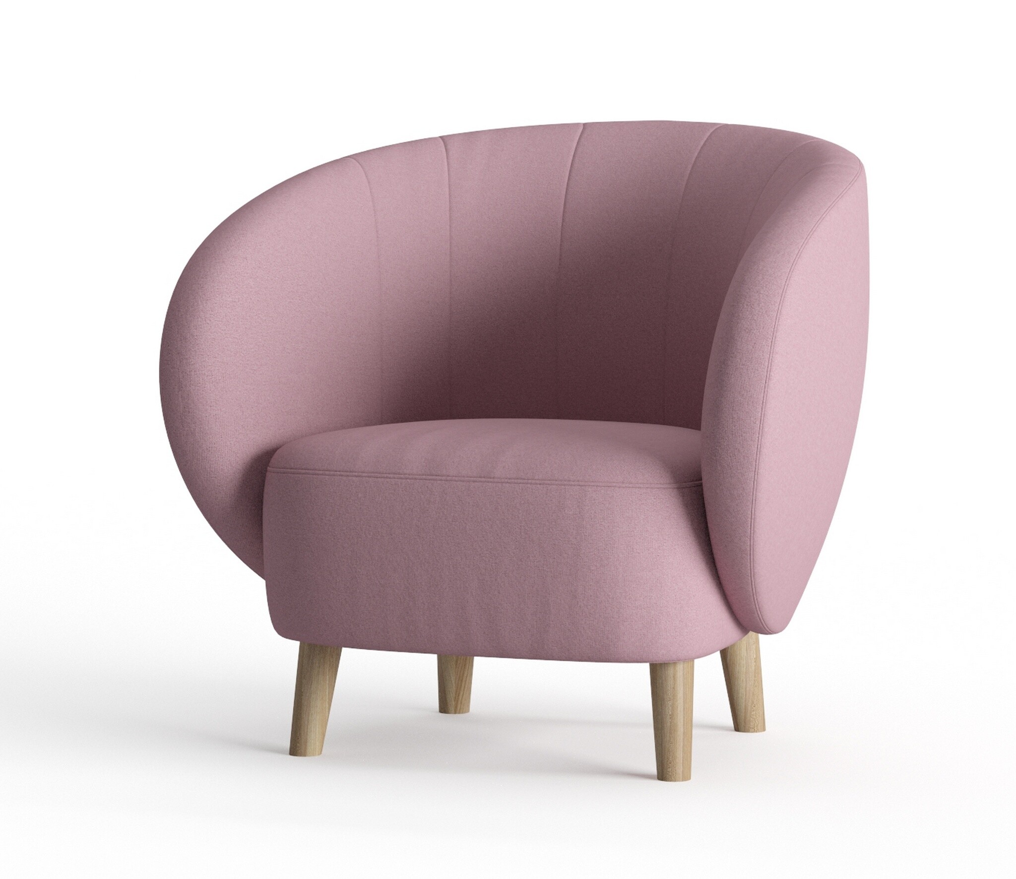 Кресло с мягкими подлокотниками на ножках maserati pastel темно-розовое &quot;Тейлор&quot;
