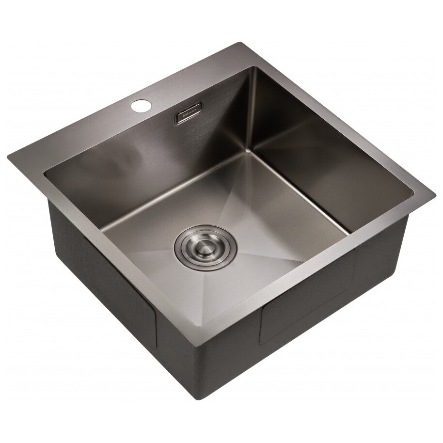 Мойка кухонная вороненая сталь Milacio Denia 51 Steel MC.77489
