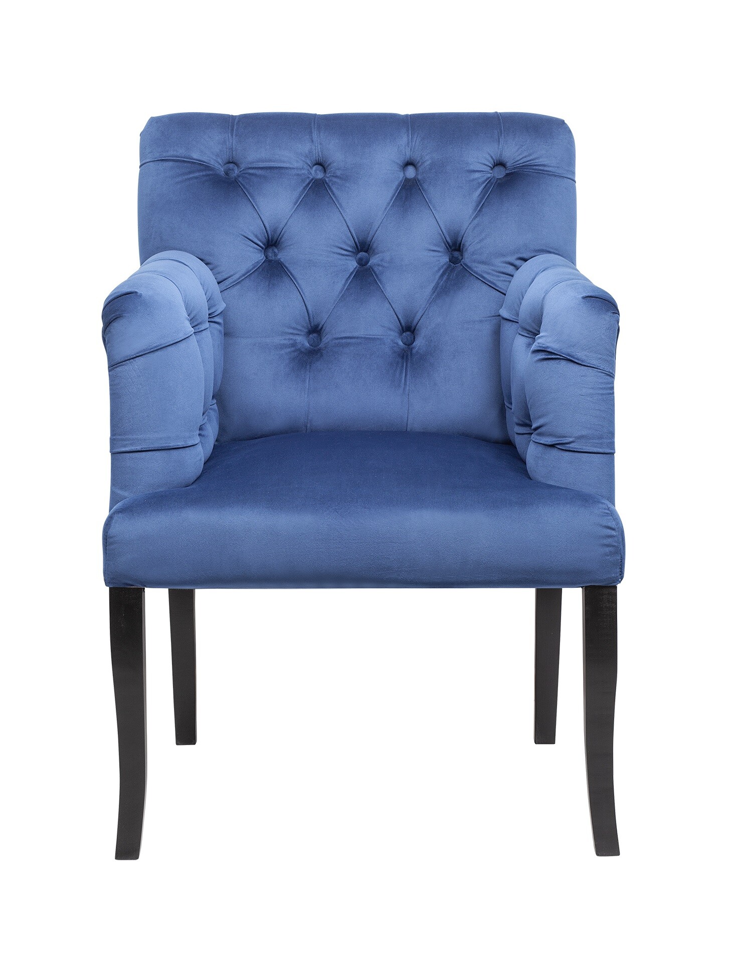Кресло с мягкими подлокотниками синее Zander