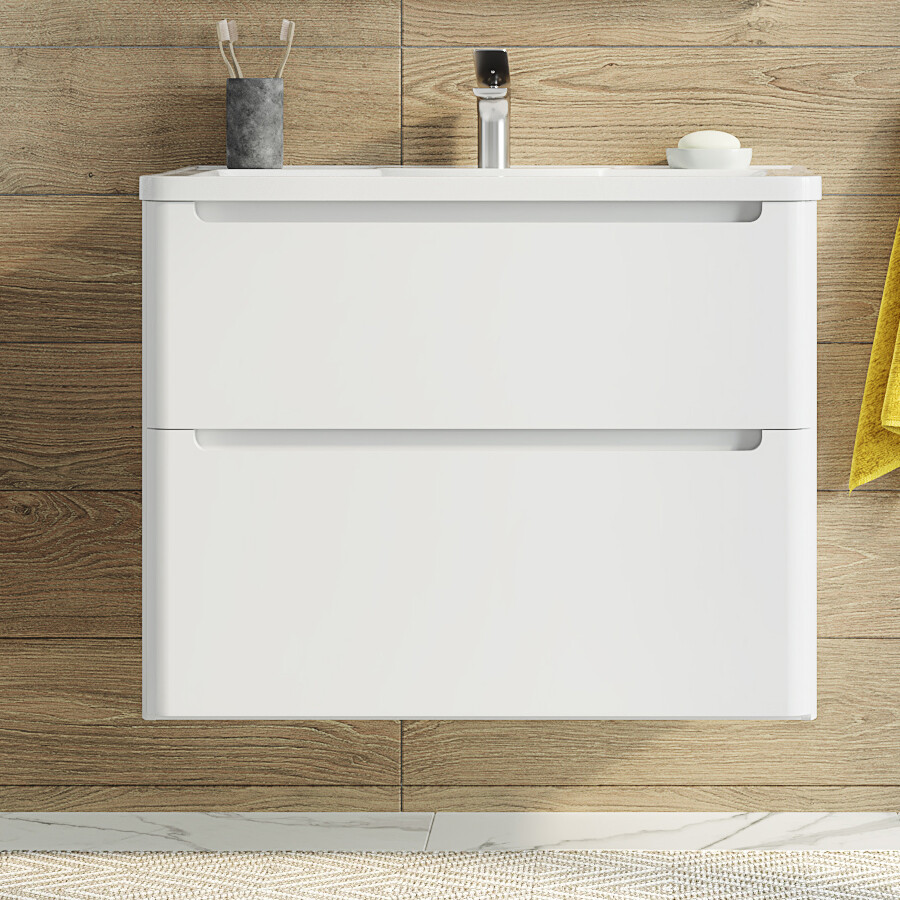 Раковина мебельная из искусственного камня 80 см белая Stworki Adel - изображение 4