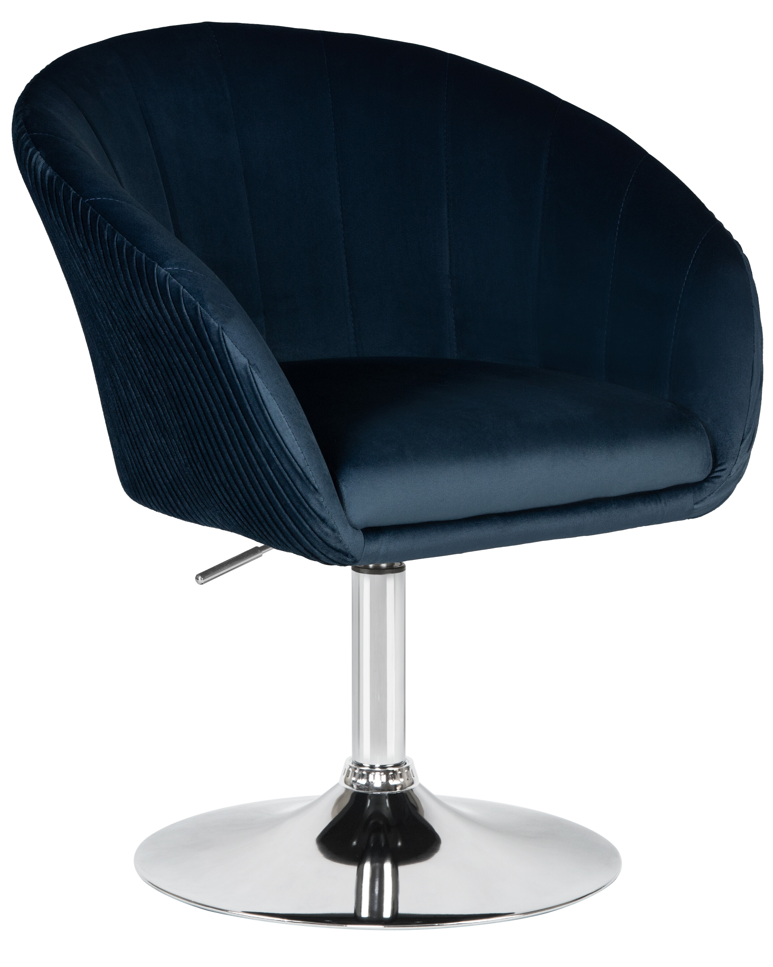 Кресло дизайнерское с подлокотниками синее Edison