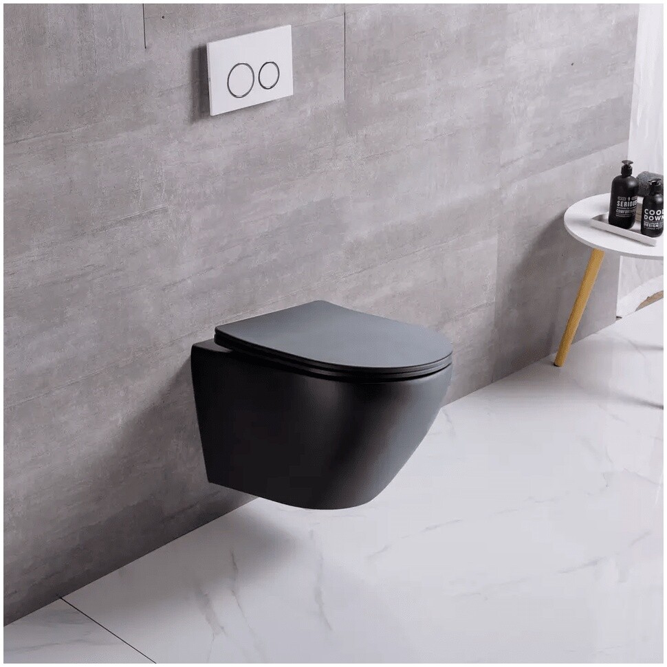 Унитаз подвесной безободковый черный матовый Cerutti SPA Sella Aria MB CT9160 - изображение 16