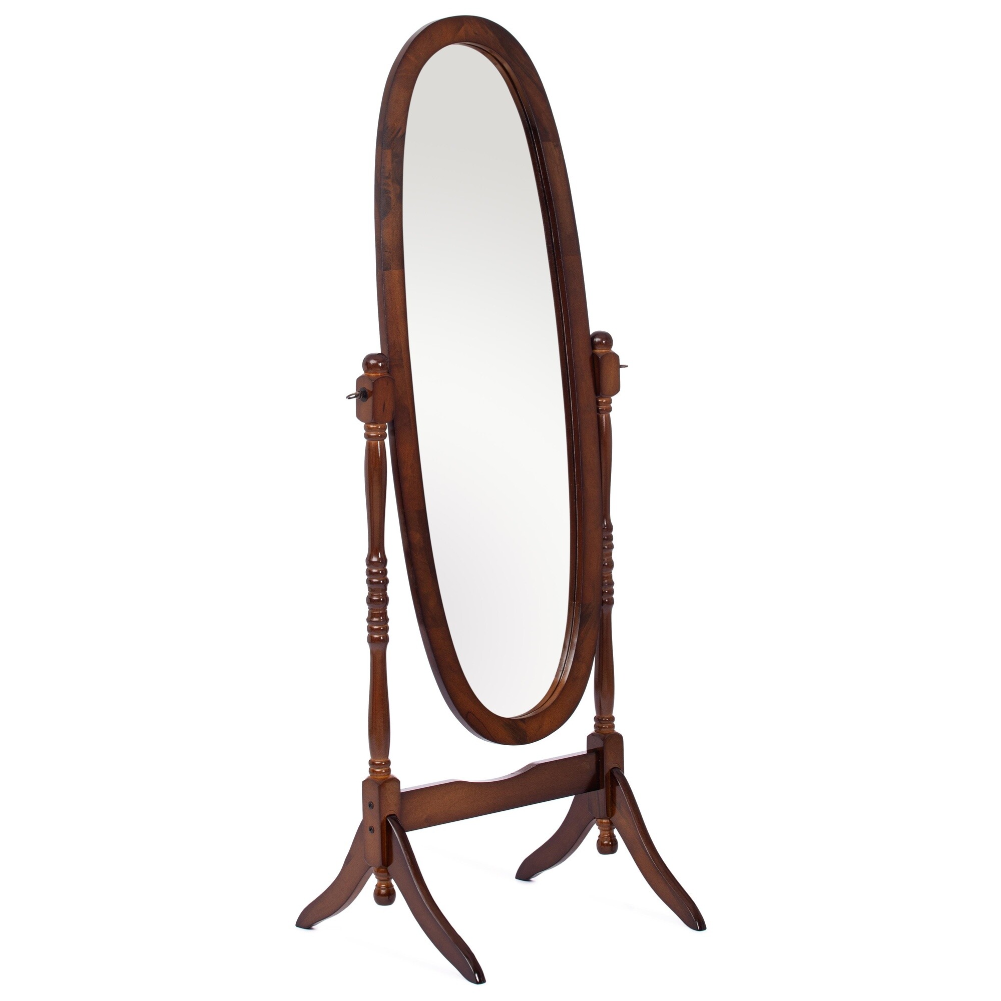 Зеркало напольное овальное с деревянной раме грецкий орех NY-4001
