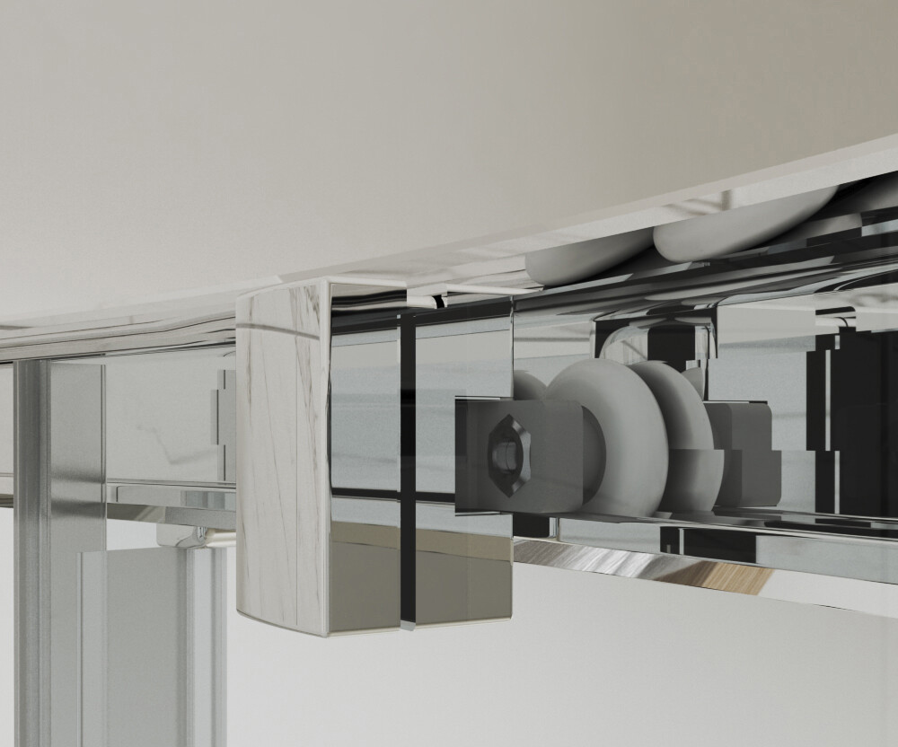 Душевой уголок 110х90 см хром глянец, прозрачное стекло Stworki "Лунд" - изображение 4