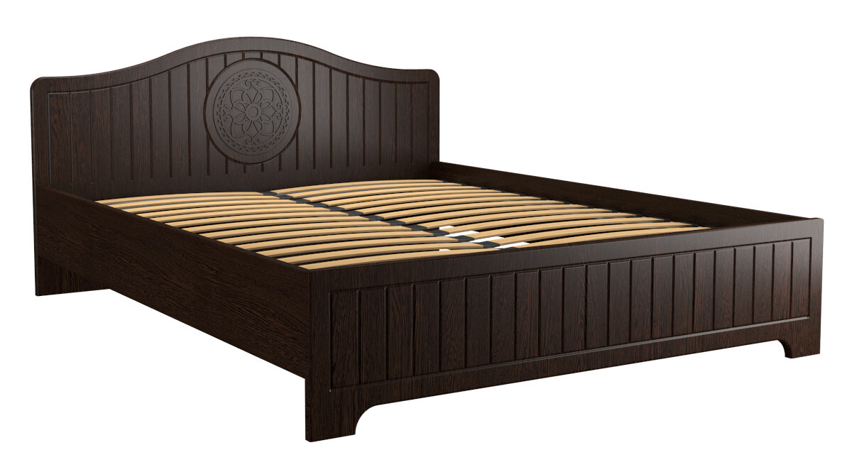 Кровать двуспальная 160х200 венге, орех шоколадный &quot;Монблан МБ-603К&quot;
