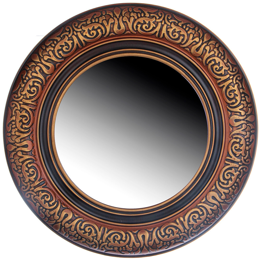 Зеркало настенное коричневое 51х51х4 см Olivia