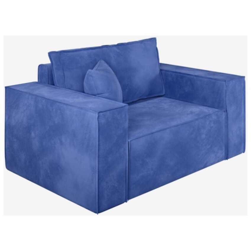 Мягкое кресло раскладное синее Hygge