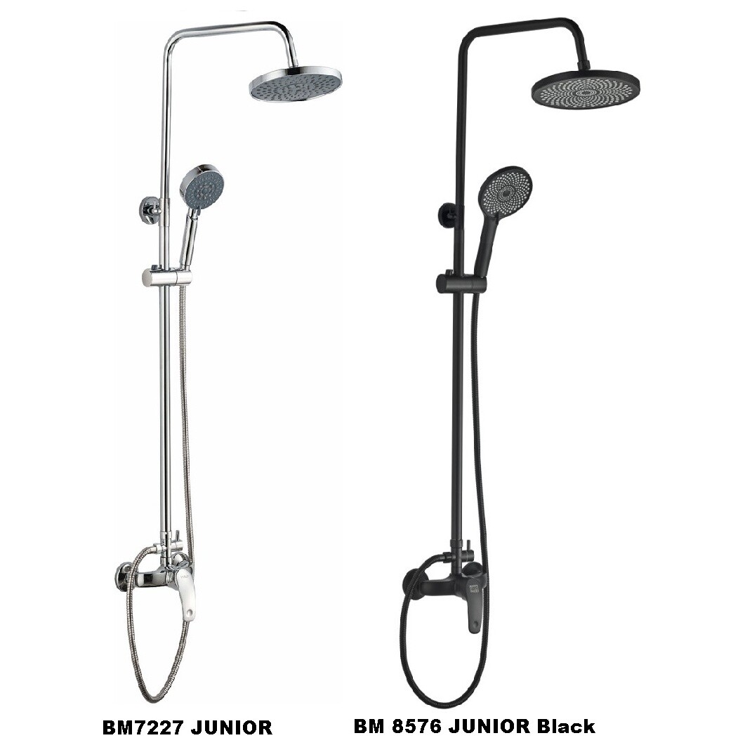 Душевая стойка с верхним душем и смесителем черная Boch Mann Junior BM8576 - изображение 5