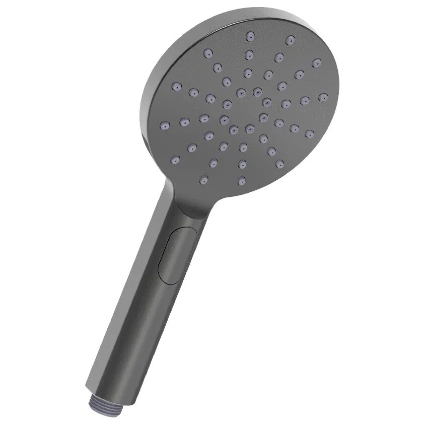 Лейка для ручного душа круглая 12 см черная, хром Lemark LM8122GM