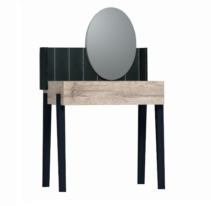 Столик туалетный с зеркалом черный Nature 43