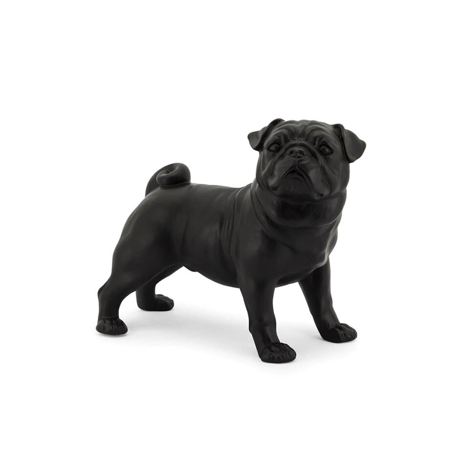 Статуэтка настольная керамическая 29 см черная &quot;Собака&quot;