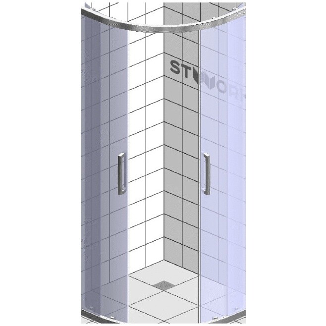 Душевой уголок 95х95 см хром матовый, прозрачное стекло Stworki "Хельсинки" - изображение 21
