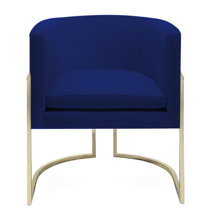 Кресло с мягкими подлокотниками синее Julius Cobalt