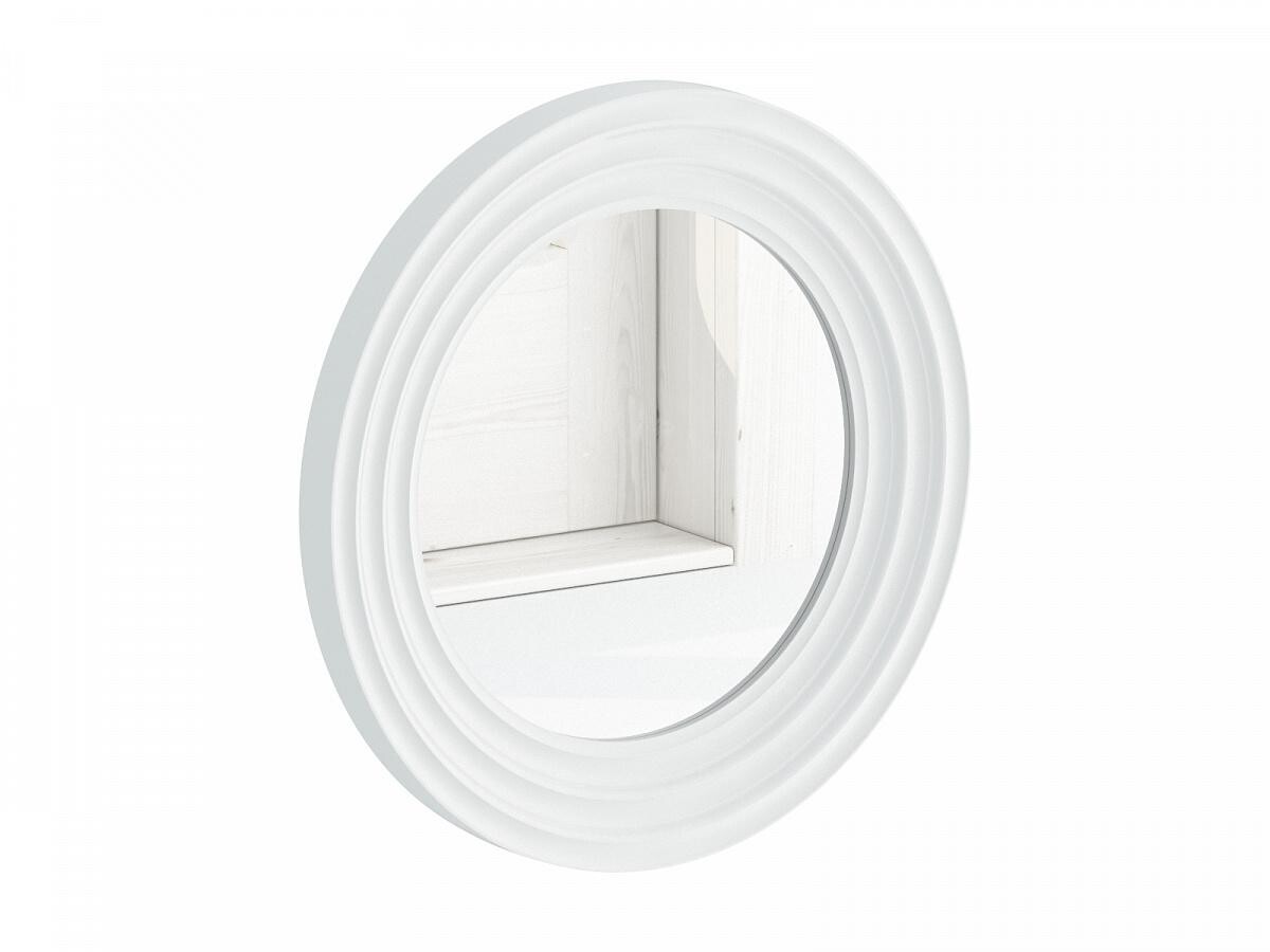 Зеркало настенное круглое 47 см белое Cloud Mini