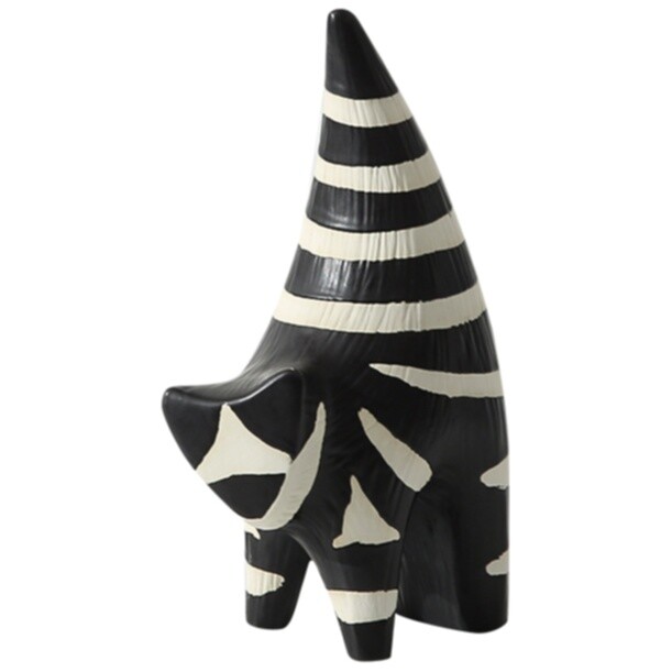 Статуэтка настольная керамическая черно-белая Hand Painted Cat ornament-A