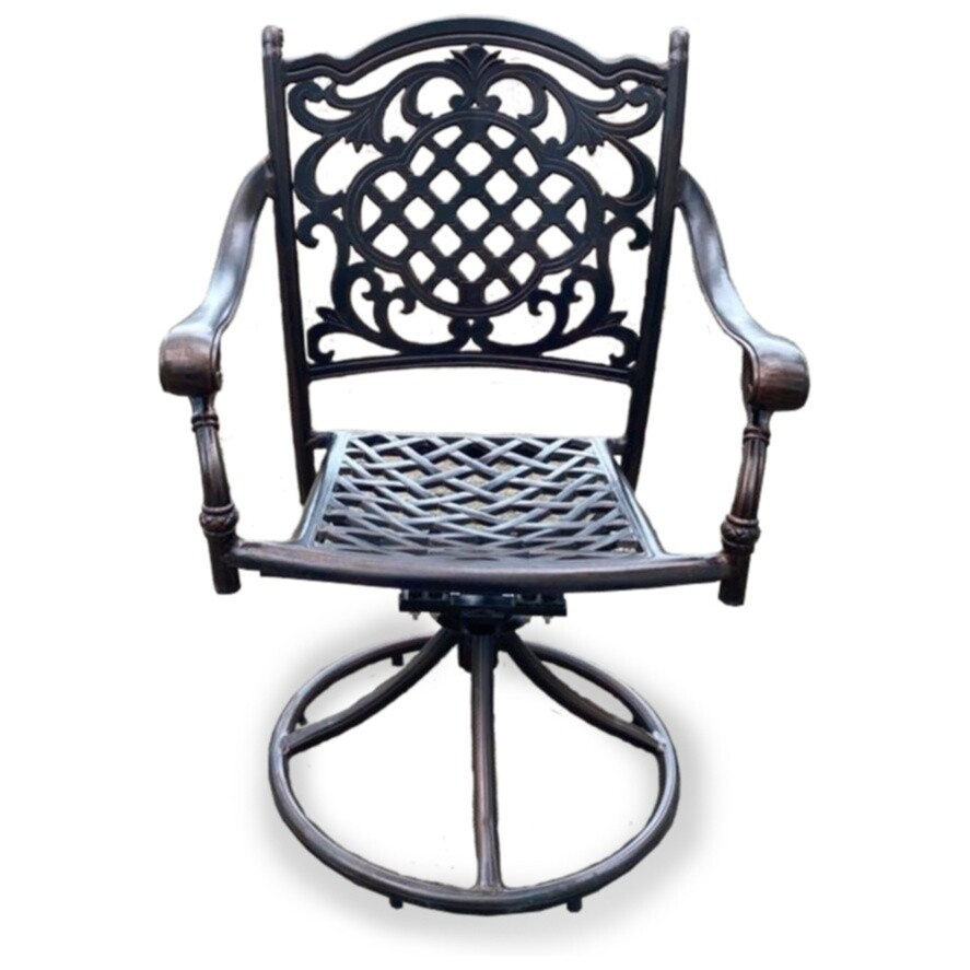 Кресло вращающееся из литого алюминия бронза Gerlen