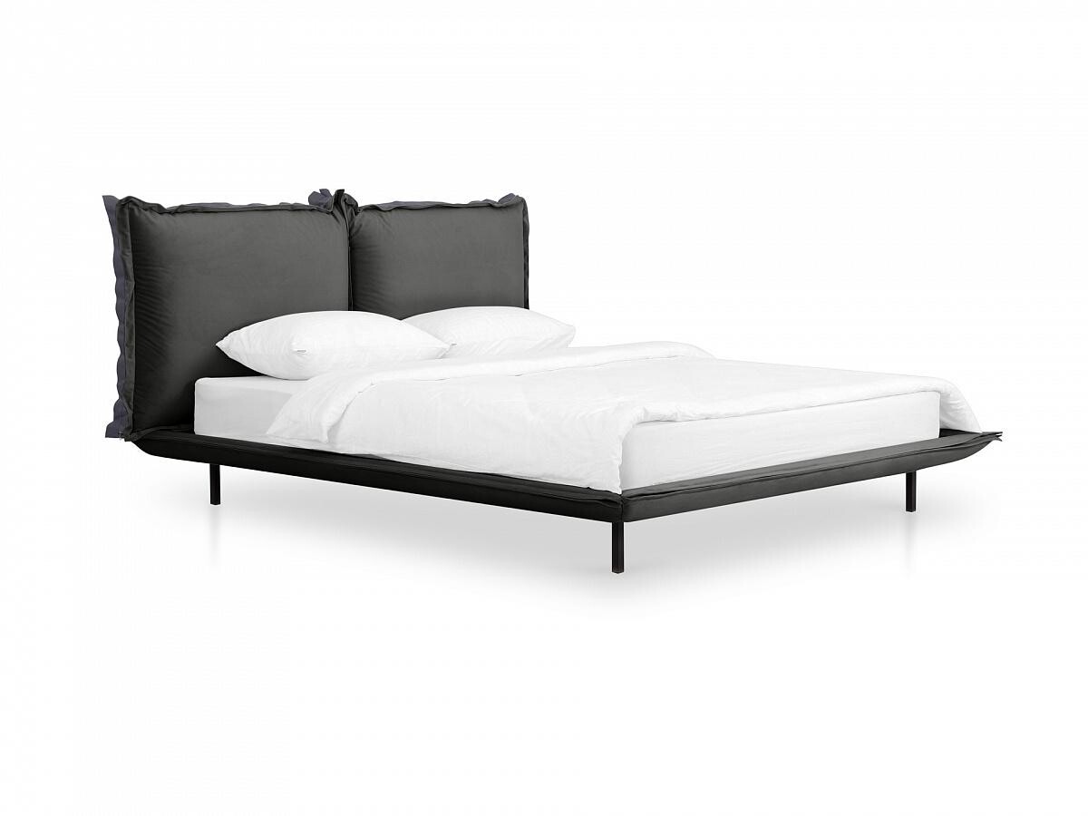 Кровать двуспальная 160х200 см черная Barcelona 