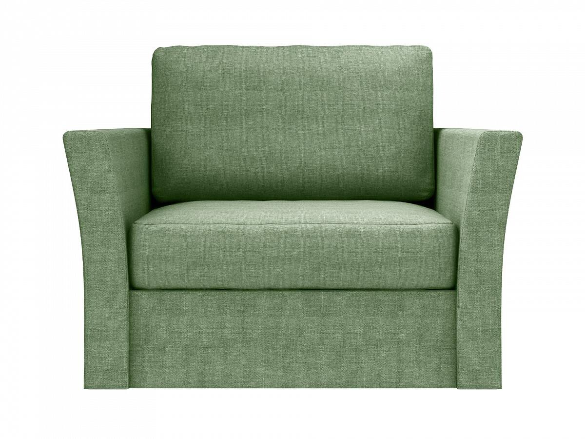 Кресло с мягкими подлокотниками зеленое без ножек Peterhof