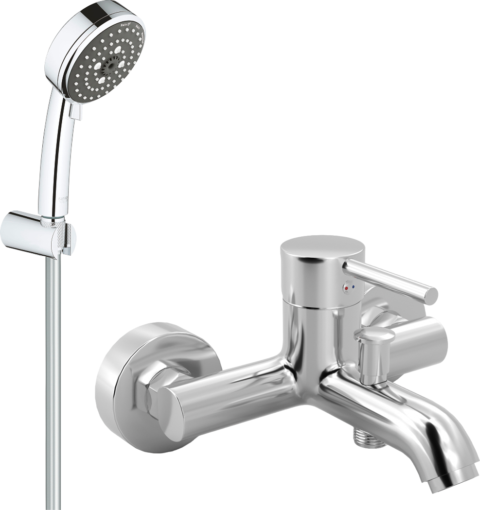 Душевой комплект Grohe Vitalio Comfort 26176000 со смесителем для ванны хром Mega Didim MG-CM103