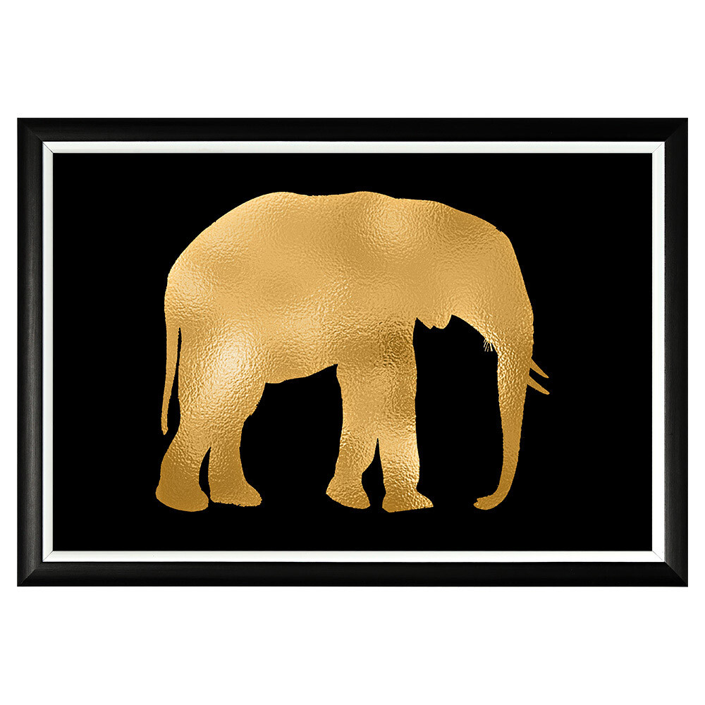 Арт-постер прямоугольный 46х66 см &quot;Золотой слон&quot;