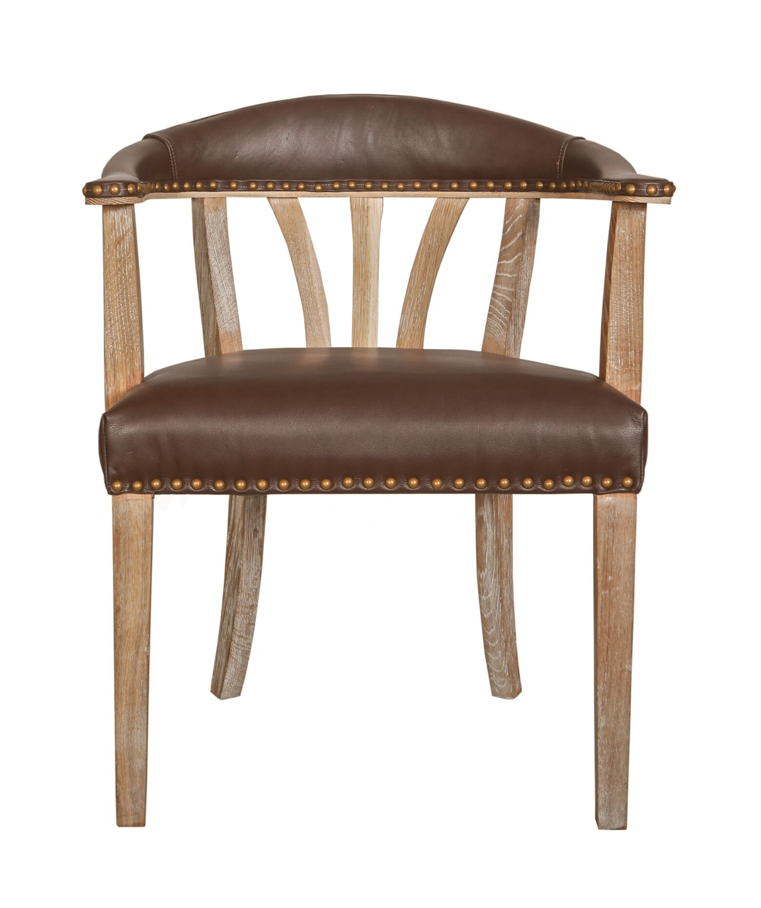 Кухонный стул со спинкой коричневый Tanner Genuine Leather