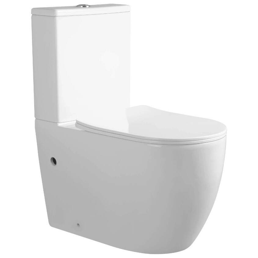 Унитаз напольный безободковый с сиденьем микролифт белый Cerutti SPA Orlter CT10097