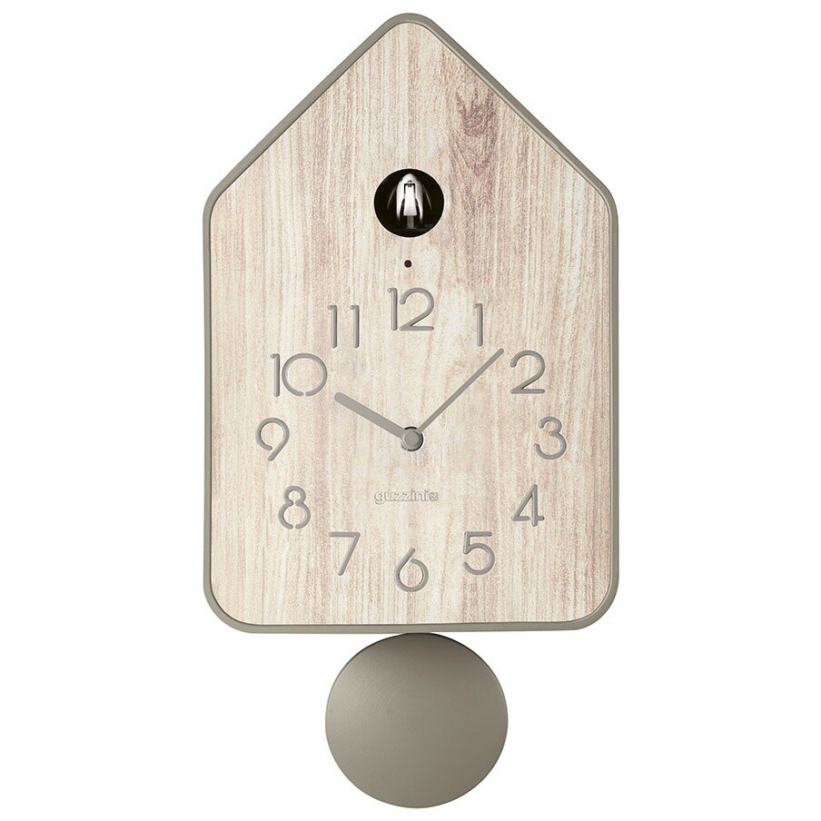 Часы настенные с маятником серо-бежевые QQ-UP