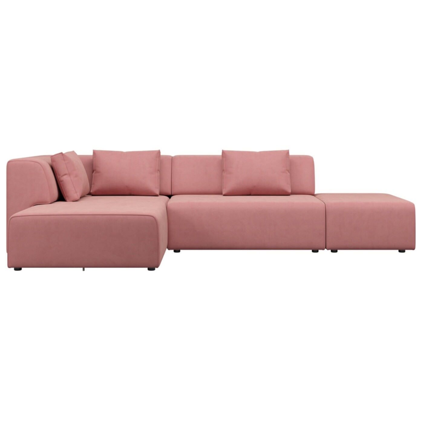 Диван угловой четырехместный розовый Industrial Loft 9941220C