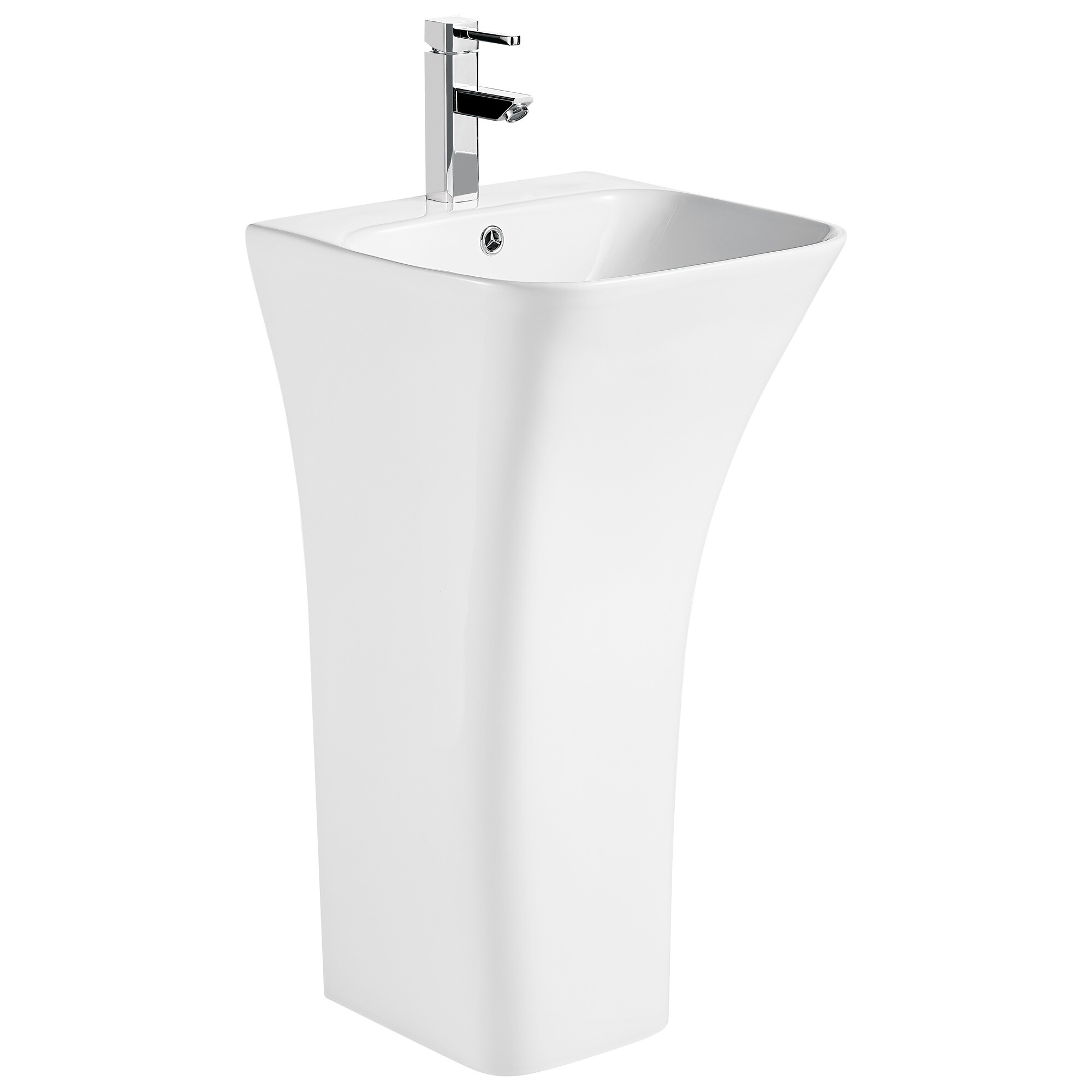Раковина напольная фарфоровая прямоугольная 44х45 см белая Cerutti SPA Luca CT7283