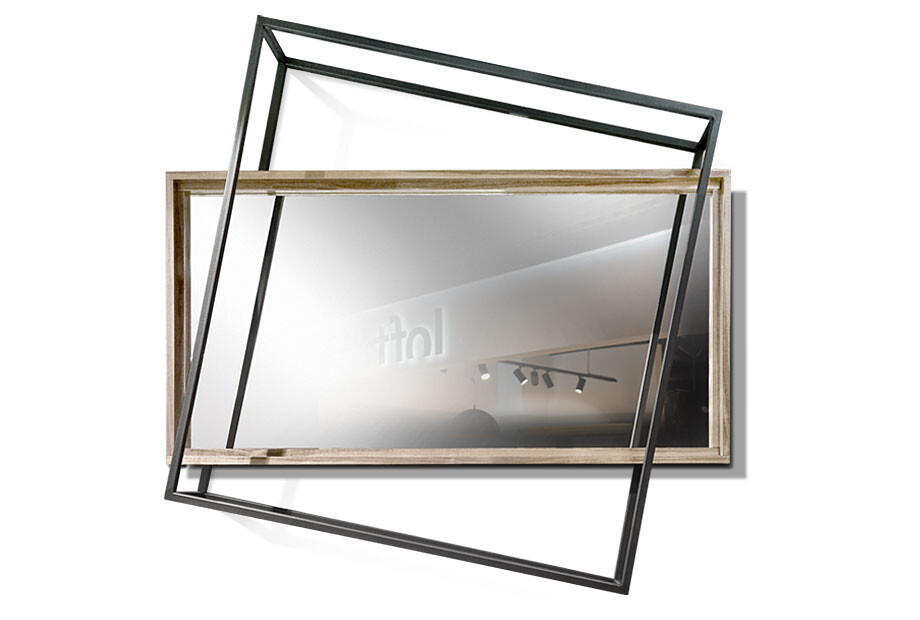 Зеркало настенное серый дуб Cube Design 140