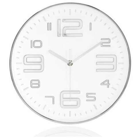 Часы настенные круглые 30 см хром AX17055