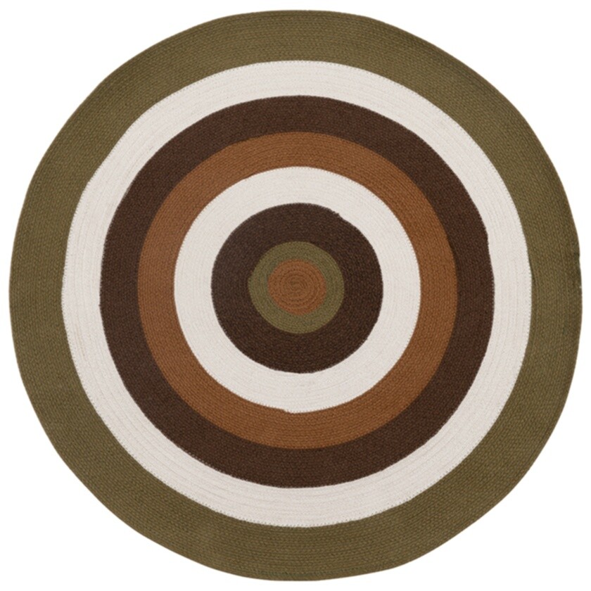 Ковер из хлопка круглый 120 см target коричневый Ethnic
