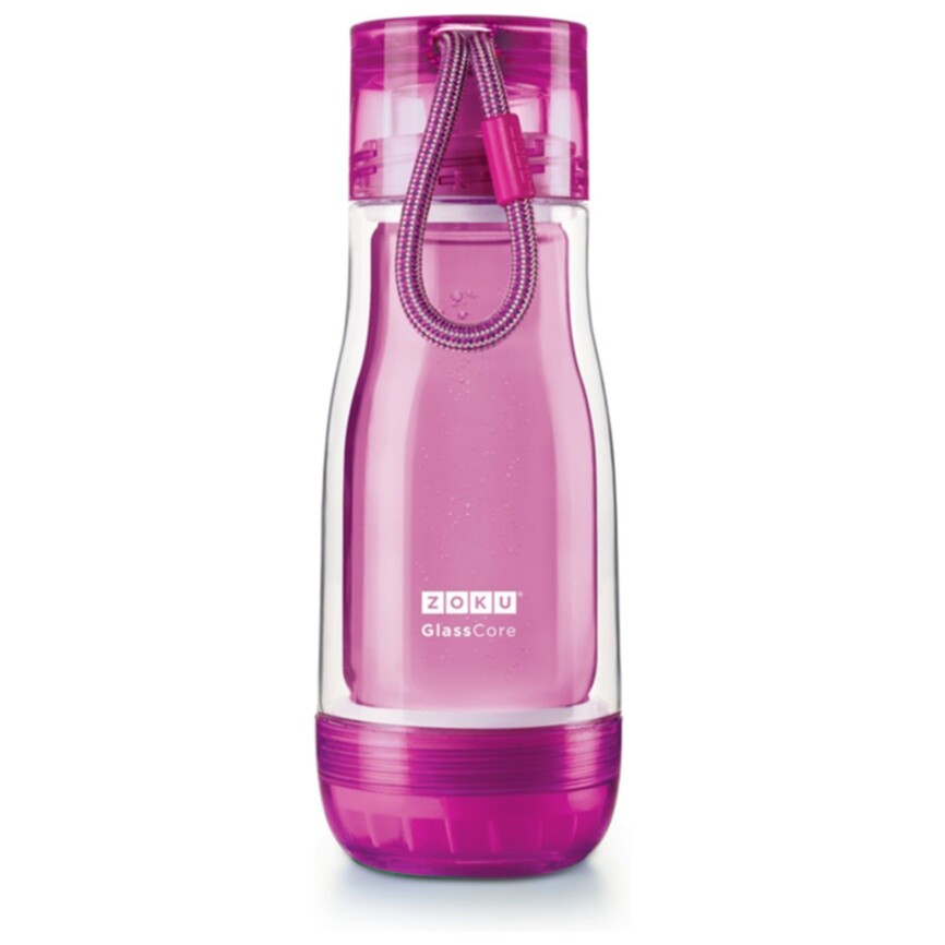 Бутылка для воды с крышкой 325 мл фиолетовая Zoku