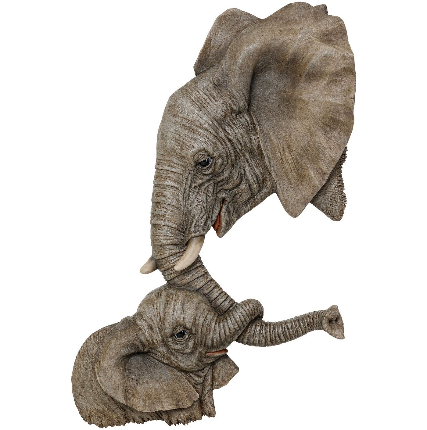 Декор настенный из полирезина серо-коричневый Elephants 54829