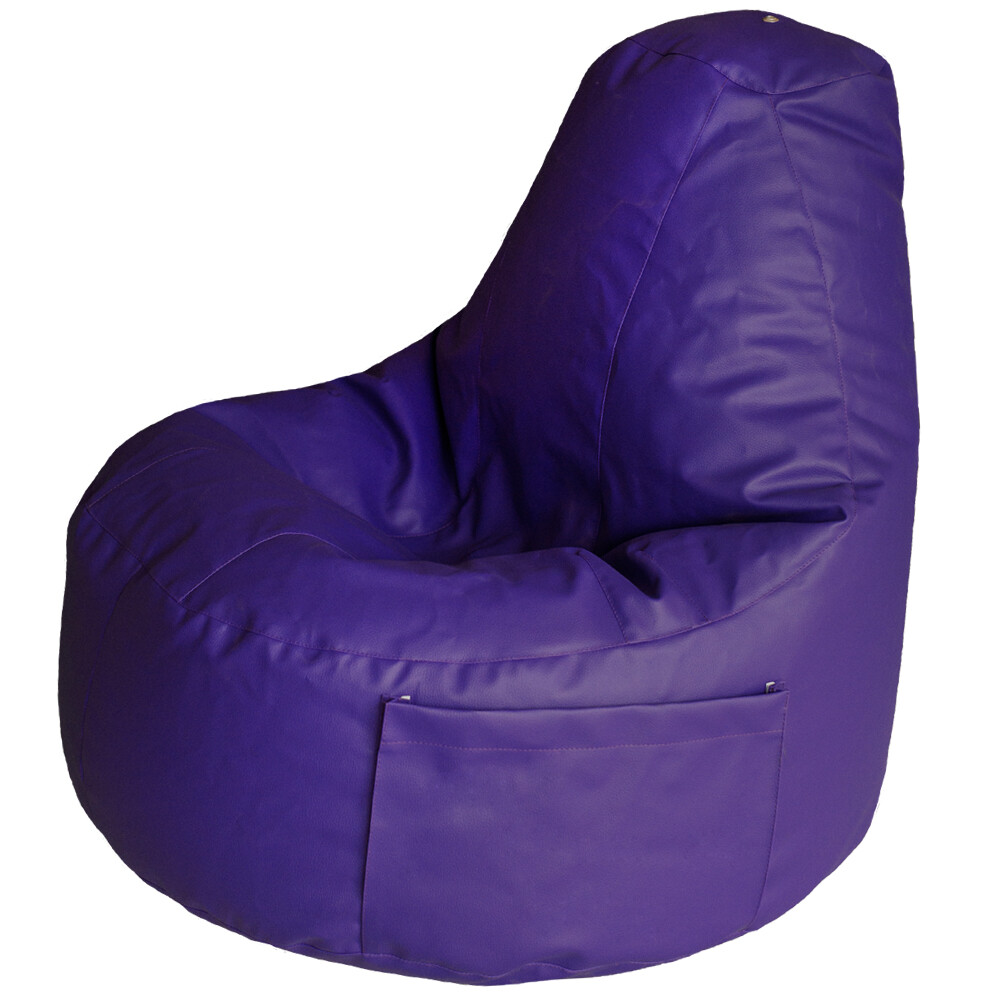 Бескаркасное кресло-банан экокожа фиолетовое &quot;Комфорт&quot;