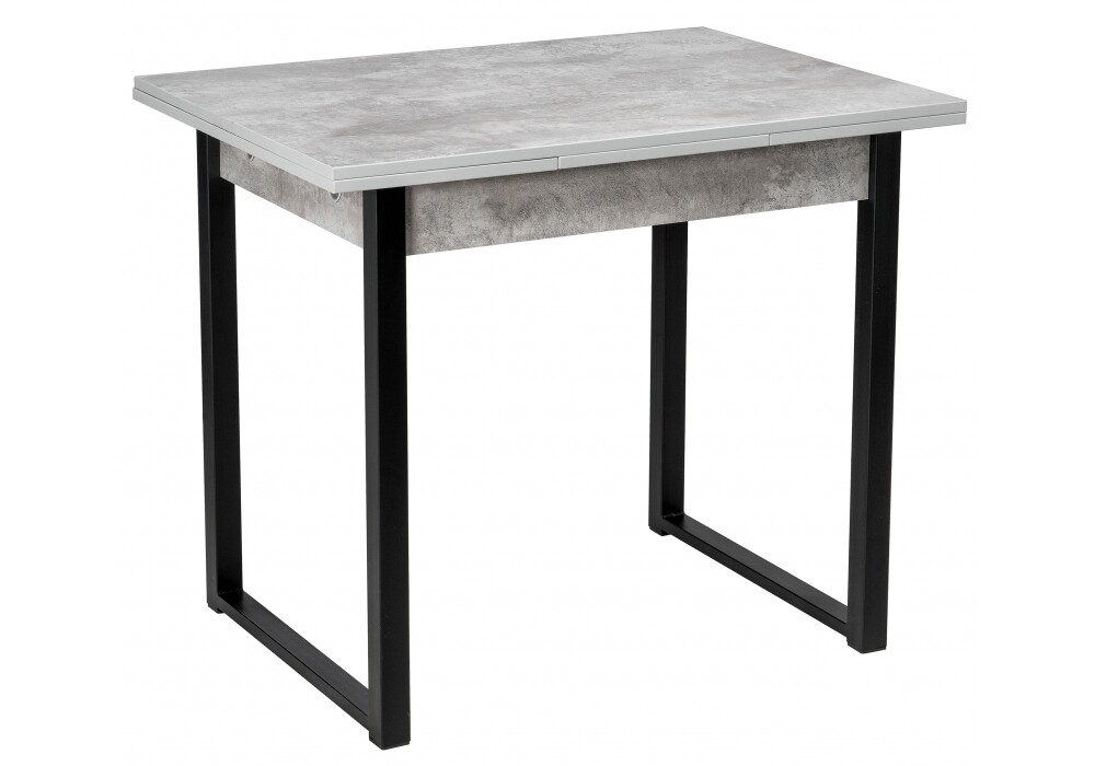 Обеденный стол раздвижной бетон, черный &quot;Форли&quot;