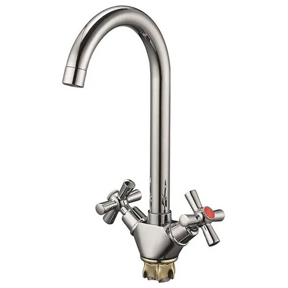 Смеситель для кухни двухвентильный хром Solone KOA4-C722