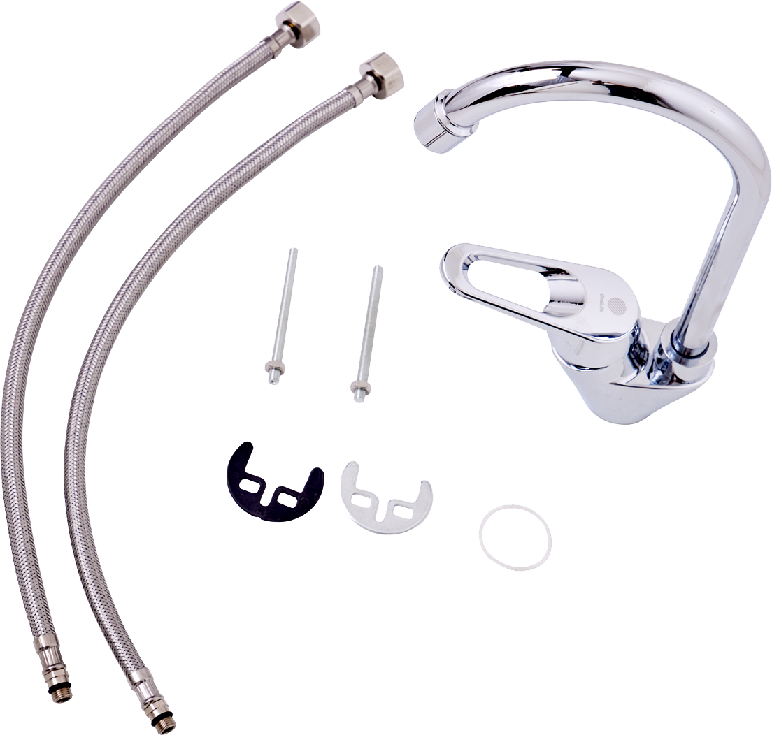 Мойка кухонная сталь Domaci "Равенна" Fort DCO 580*480 (6) OTG со смесителем D11-001cr - изображение 8