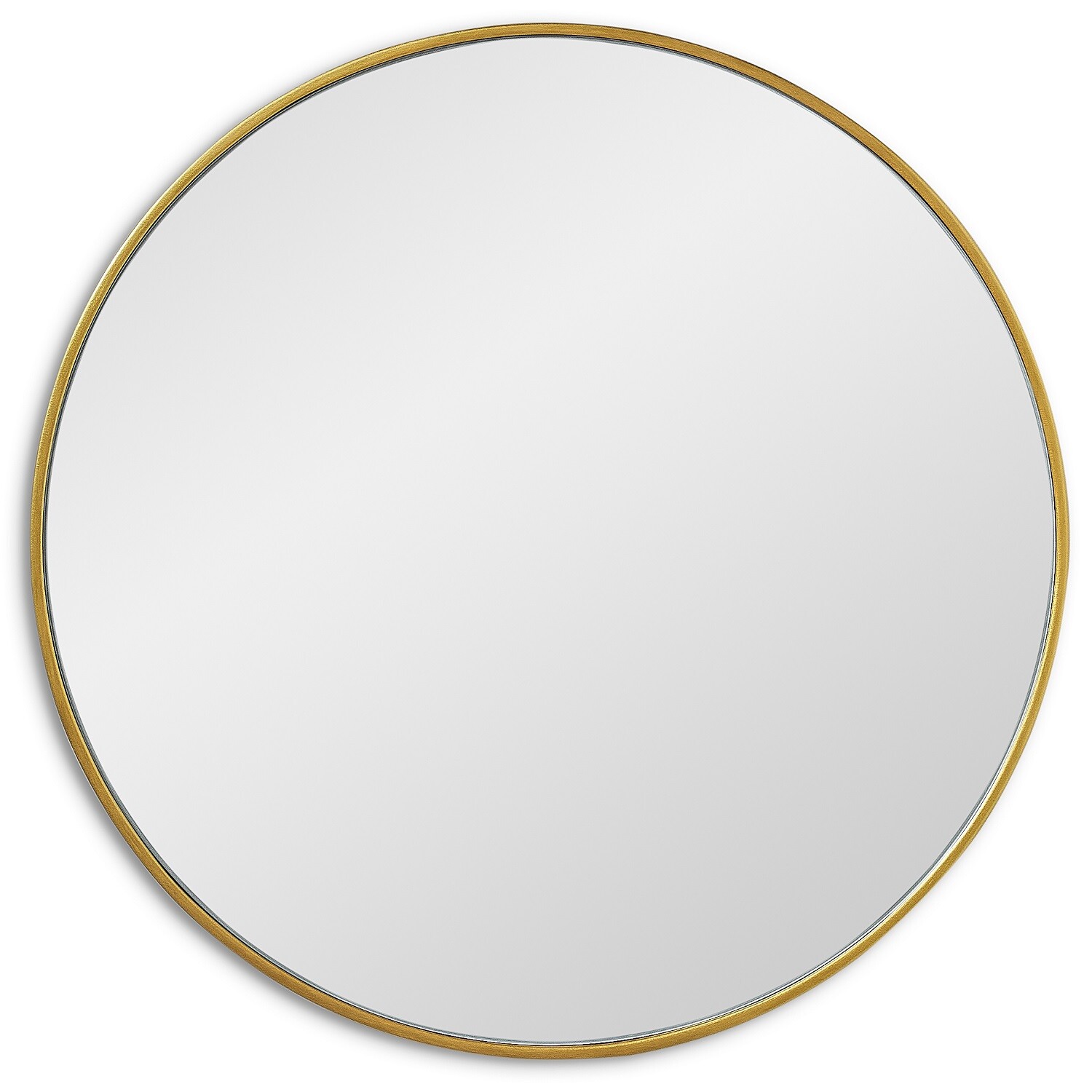 Круглое зеркало в тонкой раме 70 см золото Ala M Gold Smal