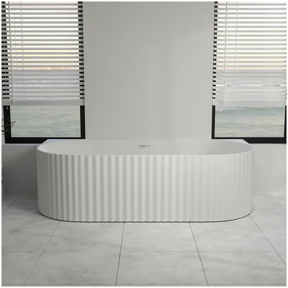 CEZA'S150W Ванна акриловая приставная 150 см белая Cerutti SPA Ceza's W CT10300 - изображение 5