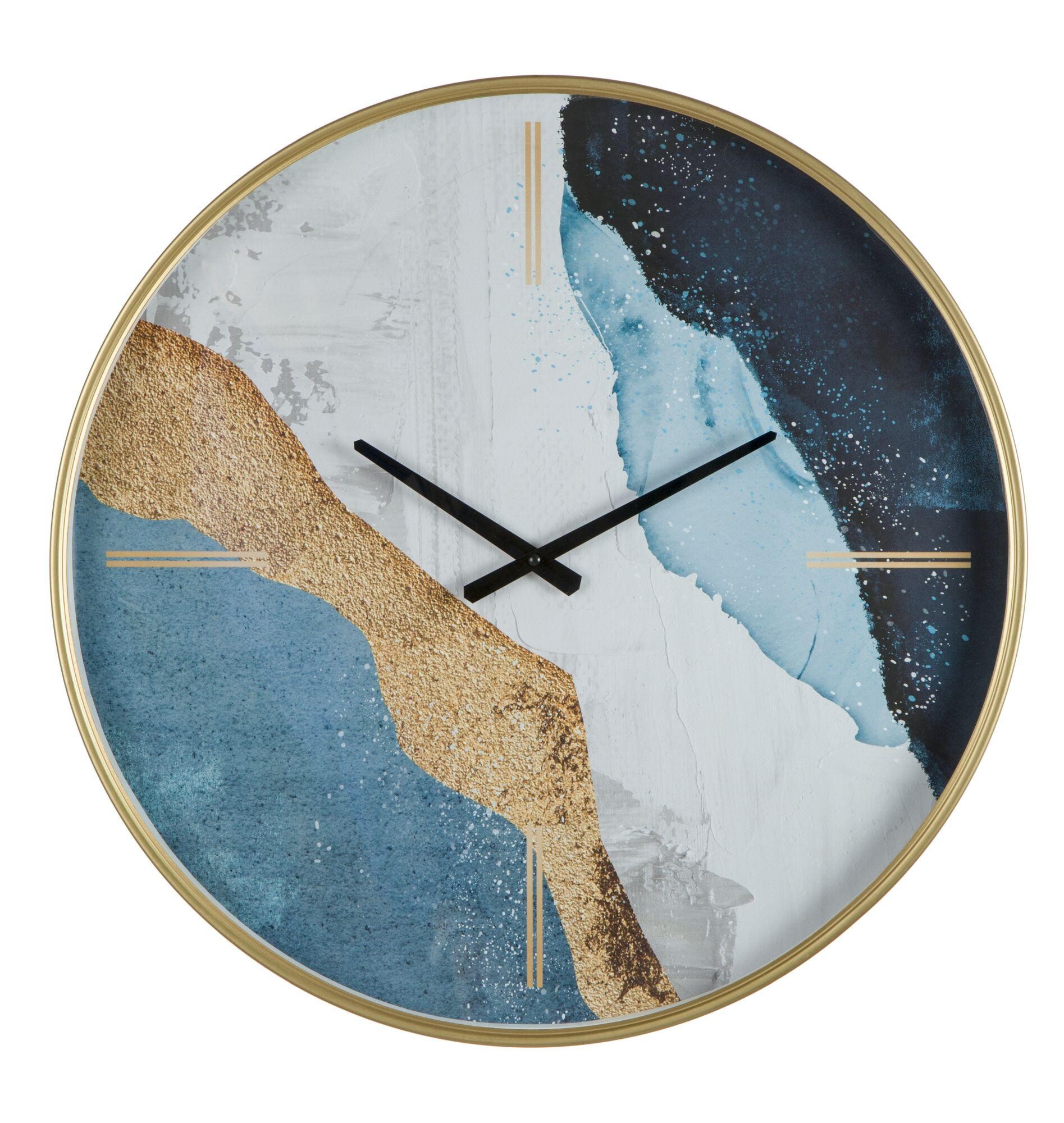 Часы настенные кварцевые синие Aviere 25534