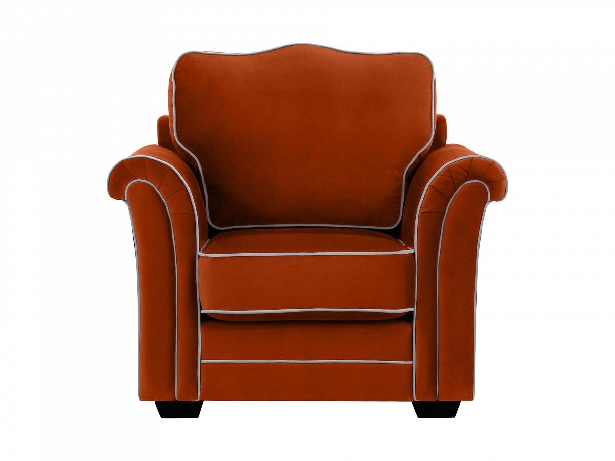 Кресло с мягкими подлокотниками оранжевое Sydney