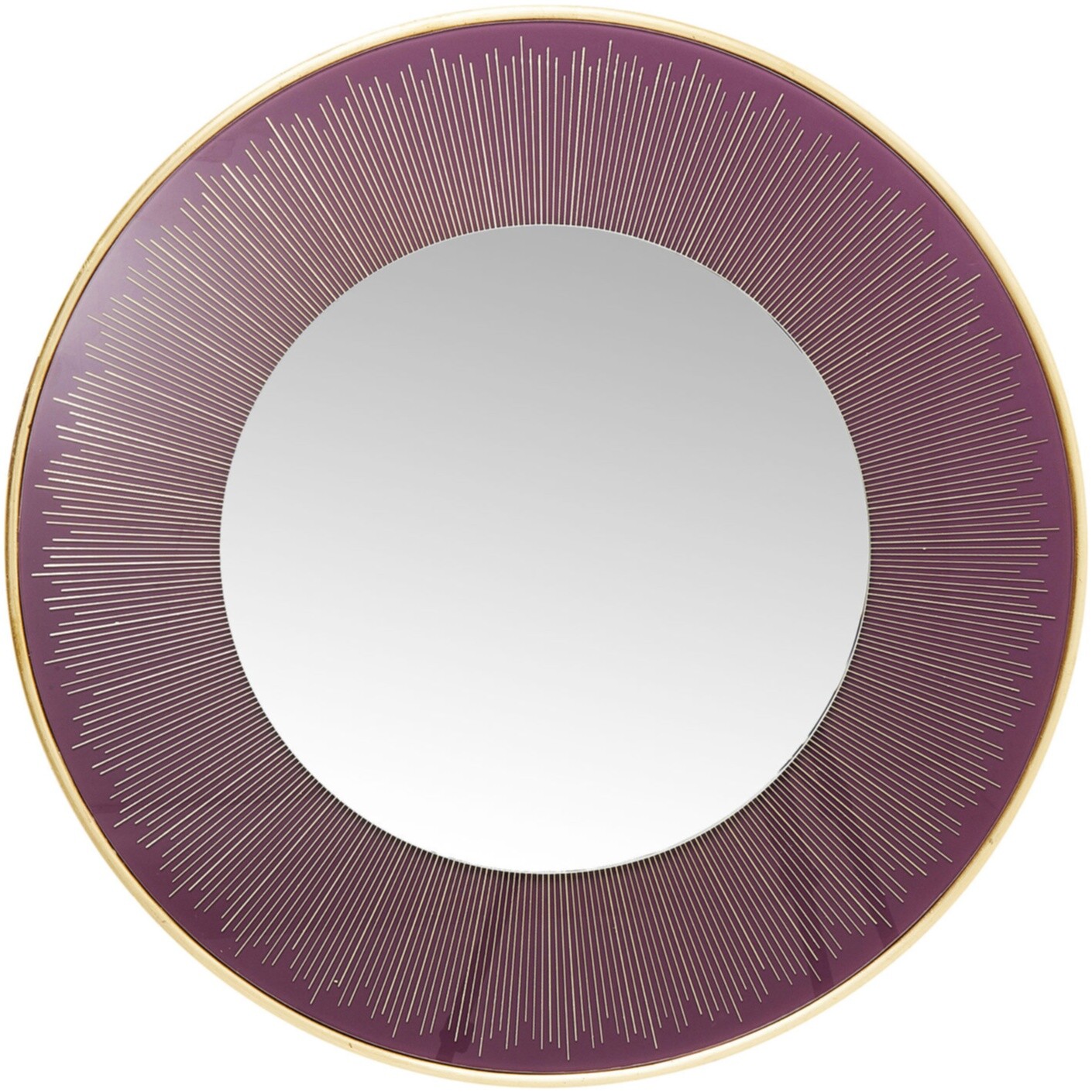 Зеркало настенное круглое 76 см фиолетовое Revival