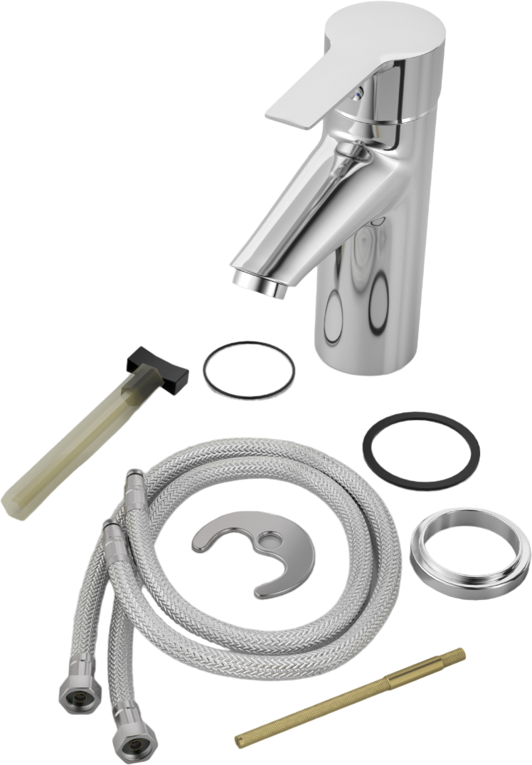 Смеситель для раковины хром Mega Ege MG-PL02 - изображение 9