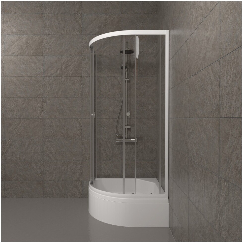 Душевой уголок 90х90 см белый Triton "Ультра В" Щ0000061812 - изображение 4