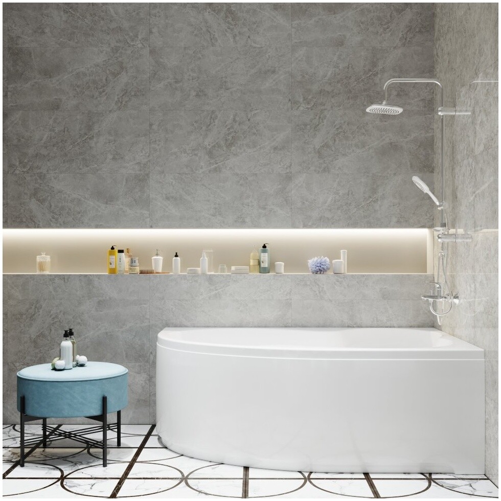 Ванна акриловая 170х110 см обрезанная левая белая Triton "Мари" Щ0000046123 - изображение 4